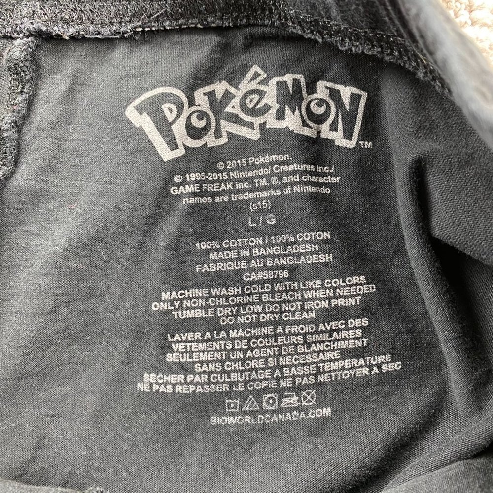 Pokémon Pikachu Pants Men Large L Black Pajama Sleep Lounge Wear Casual Mens - Picture 3 of 14